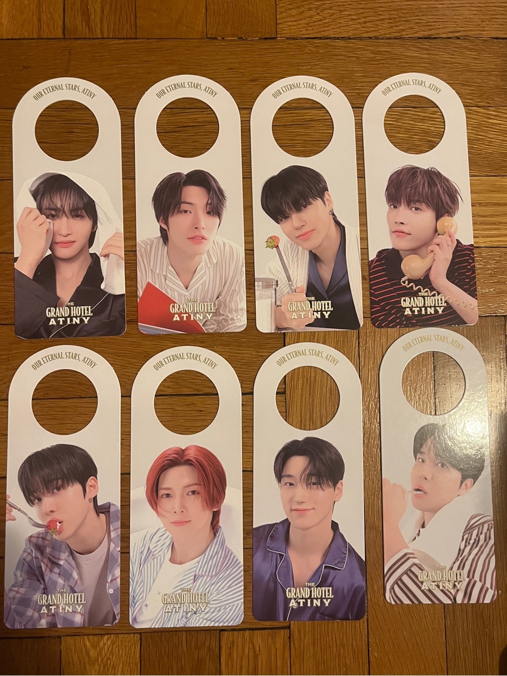 OFFICIAL set of 8 Ateez Door Hanger Set from the 6th ATINY membership kit